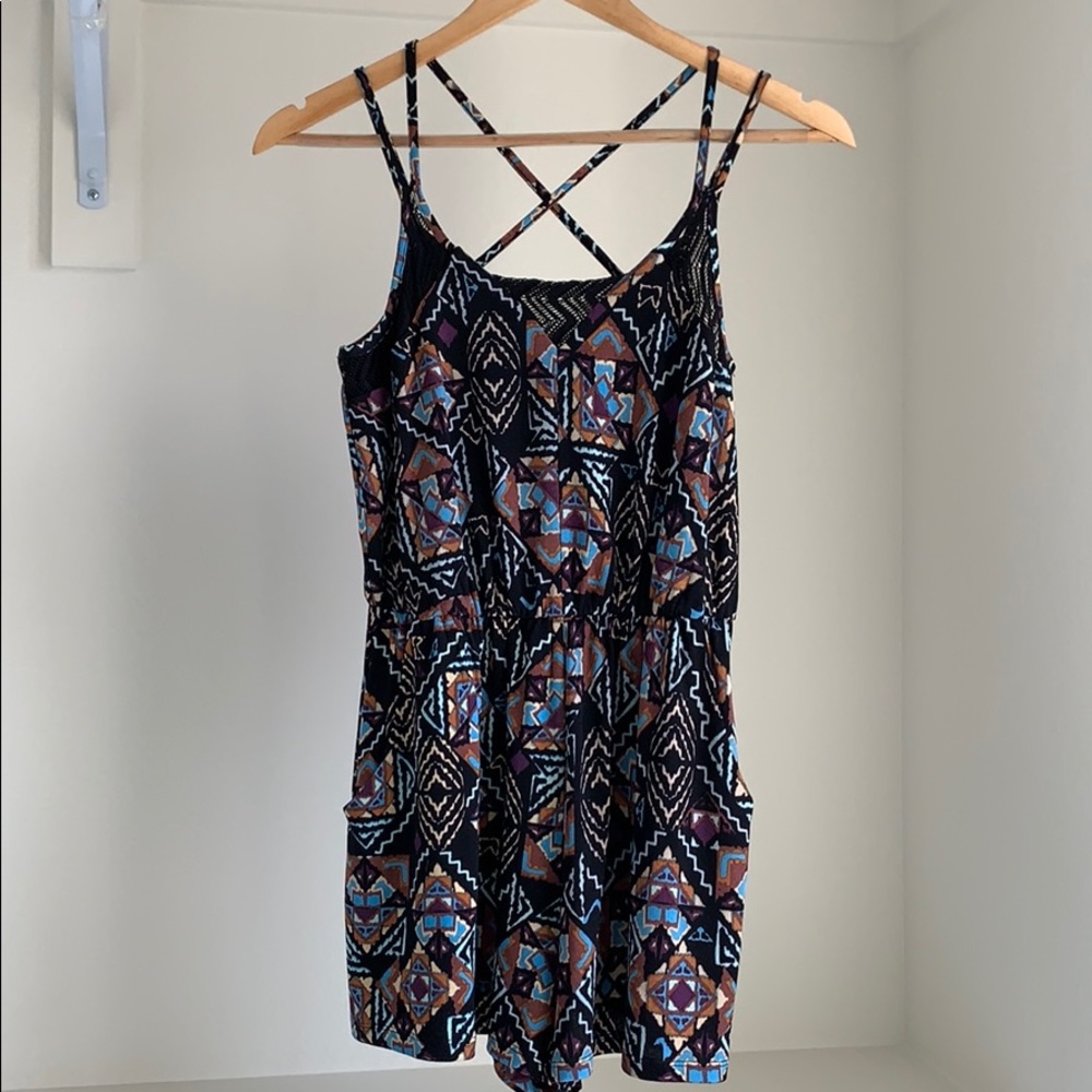 Printed Short Romper